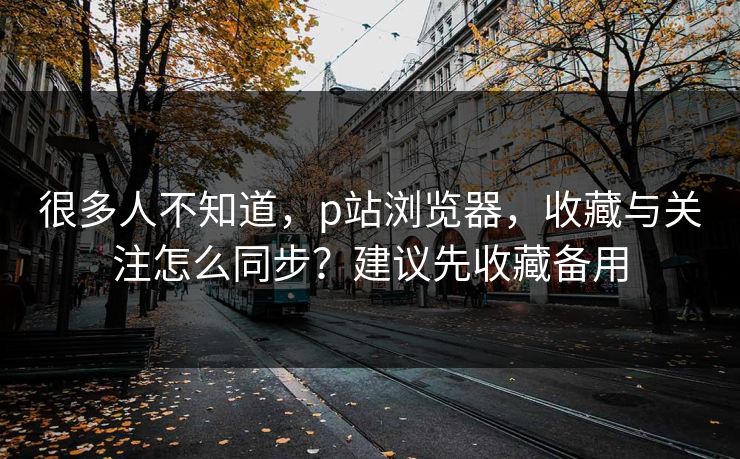 很多人不知道,p站浏览器,收藏与关注怎么同步?建议先收藏备用